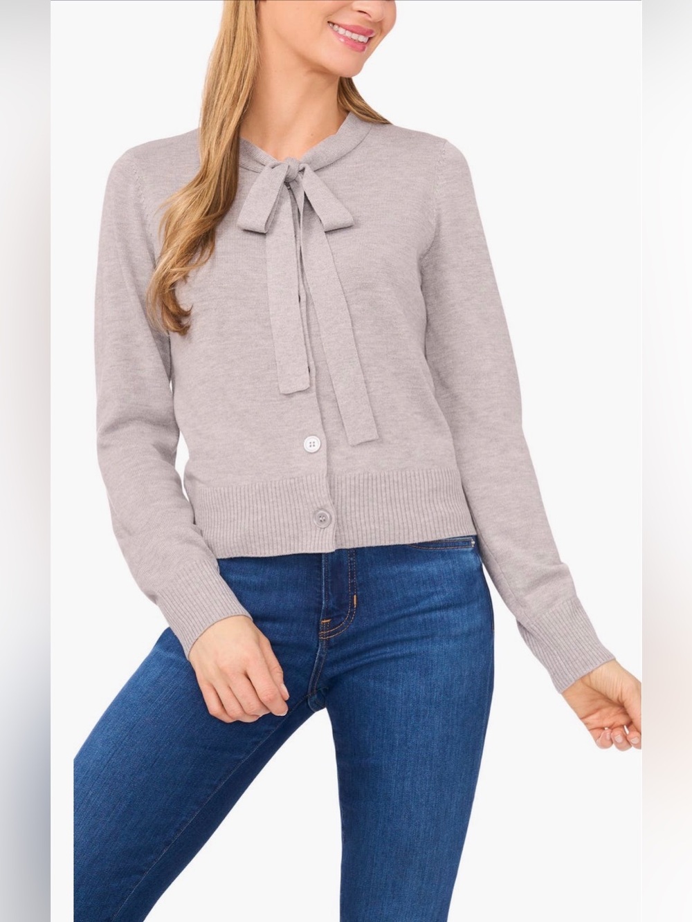 NEW…CeCe Tie-Neck Cardigan Sweater